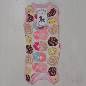 Dog Baby Colorful Donut Print Shirt Onesie Suze Medium